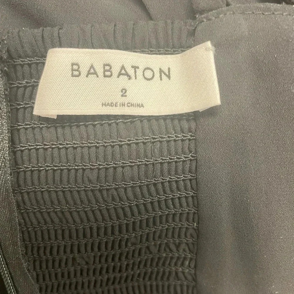 Babaton Black Spaghetti Strap MIDI Dress Size 2 - Picture 14 of 15